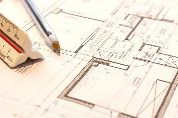 Image of architect Seaford drawings